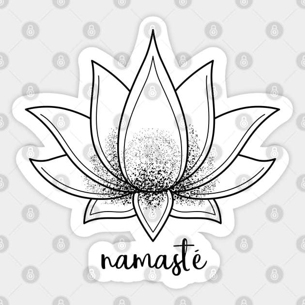 Namasté lotus flower, symbol of purity, resilience Sticker by AudreyJanvier